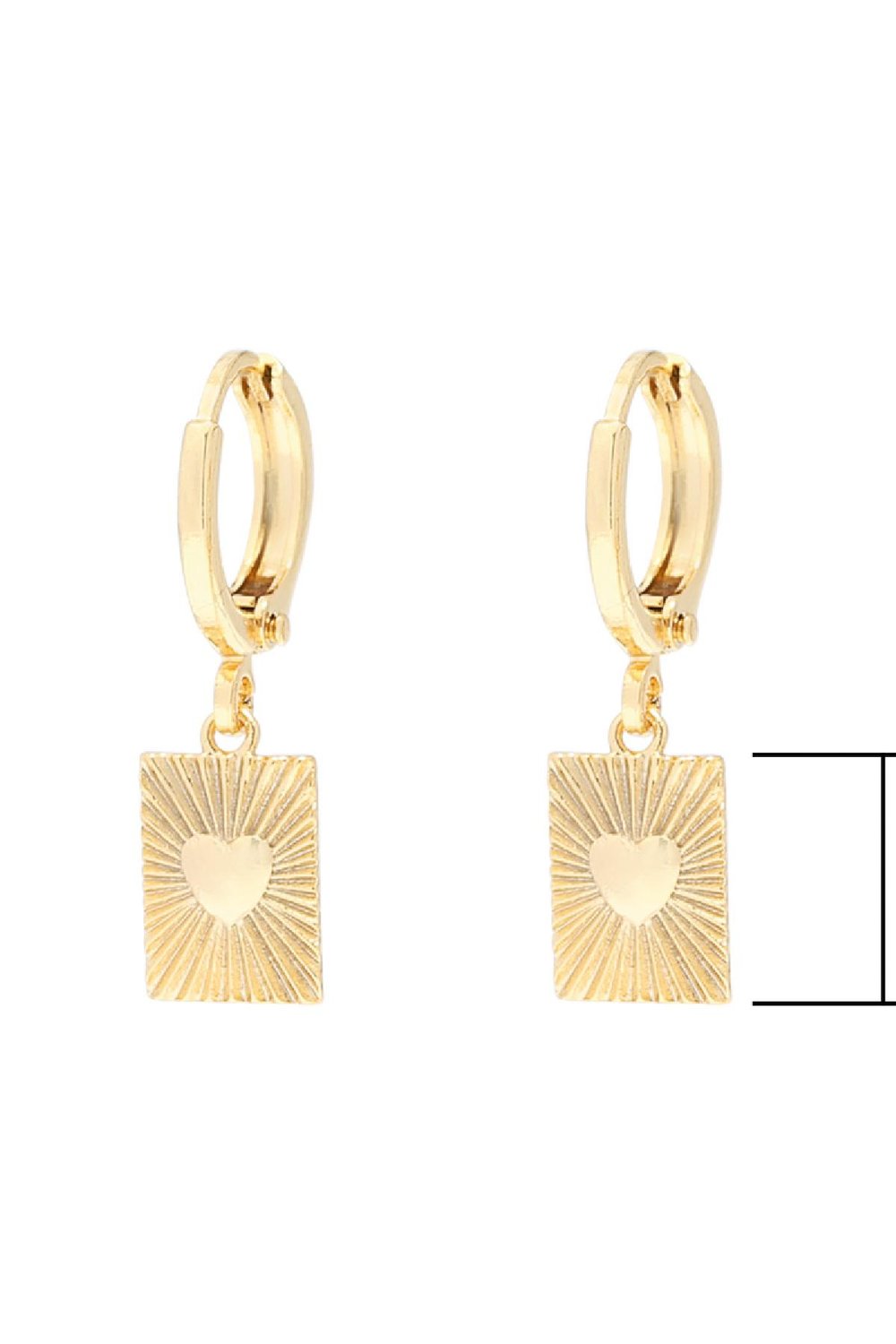 Earrings Show Me Love Color dorado Cobre h5Imagen2
